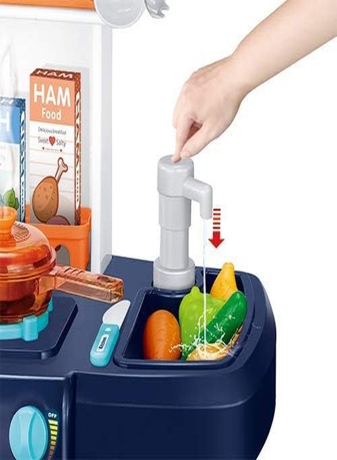 CIRBOX Kids Pretend Play Kitchen Set, Toys with Realistic Sound & Light, Cooking Stove, Sink, Play Food and Accessories, Pretend CIRBOX Playset Gifts for Toddlers Girls Boys. (Chef Pretend Kitchen) - Image 5